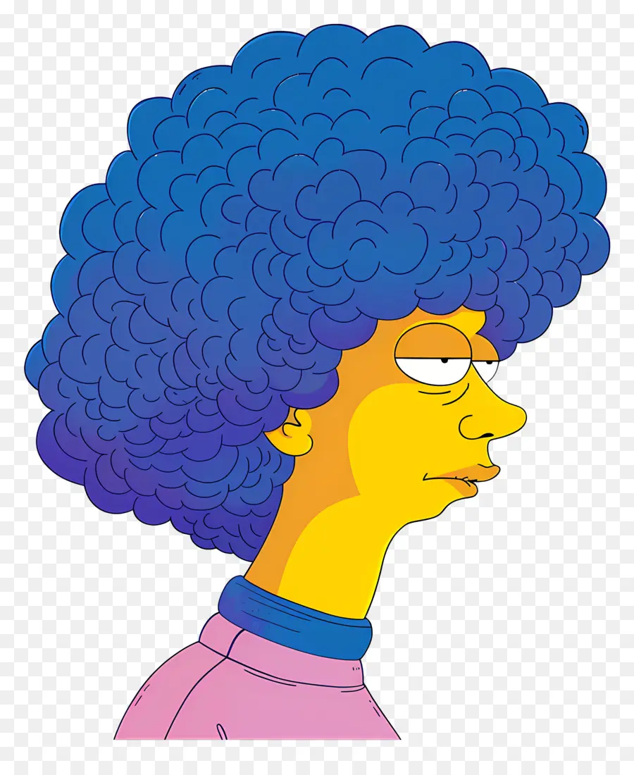 Marge Simpson，Personaje Animado Con Pelo Azul PNG