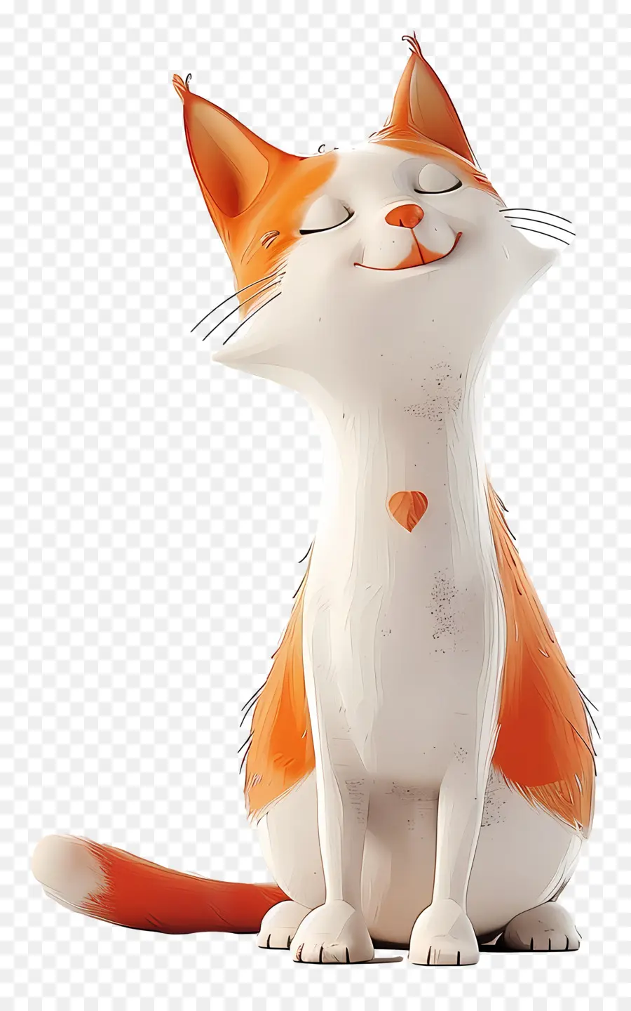 Gato，Gato Naranja Y Blanco PNG