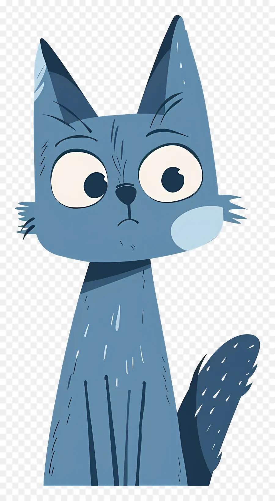 Azulado，Gato De Dibujos Animados PNG