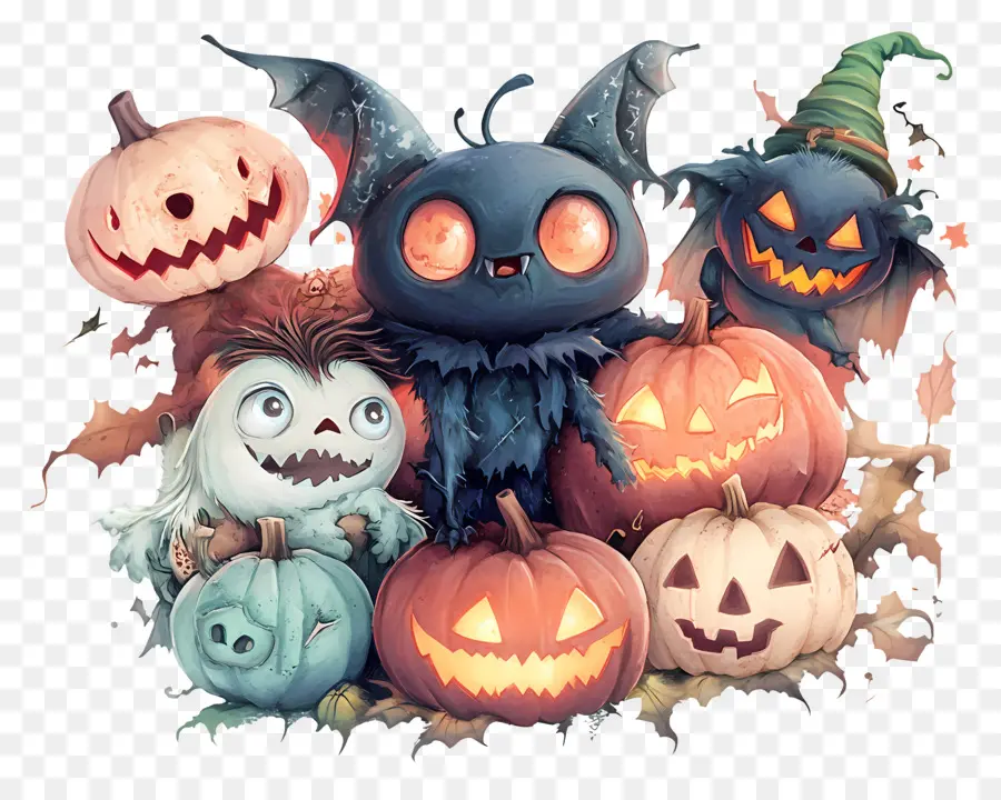 Feliz Halloween，Criaturas De Halloween PNG