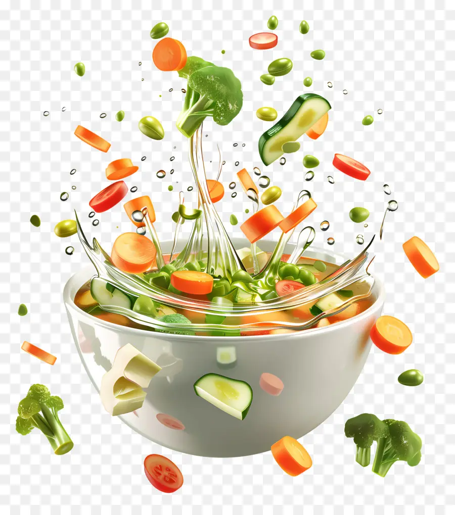 Sopa De Verduras，Ensalada De Verduras PNG