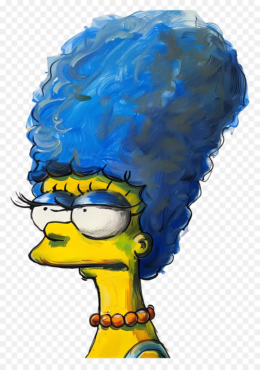 Marge Simpson，Personaje De Dibujos Animados De Pelo Azul PNG