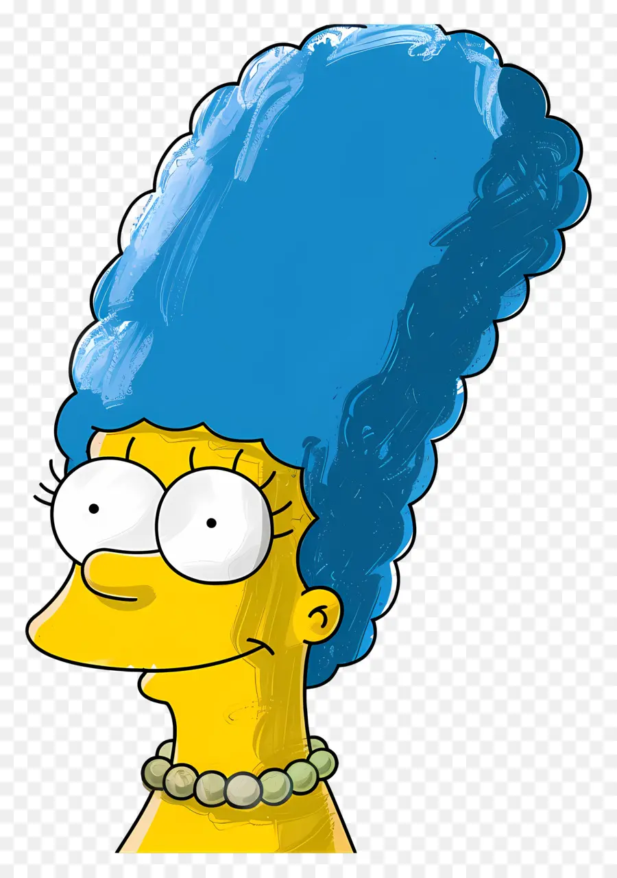 Marge Simpson，Personaje De Pelo Azul Con Gafas PNG