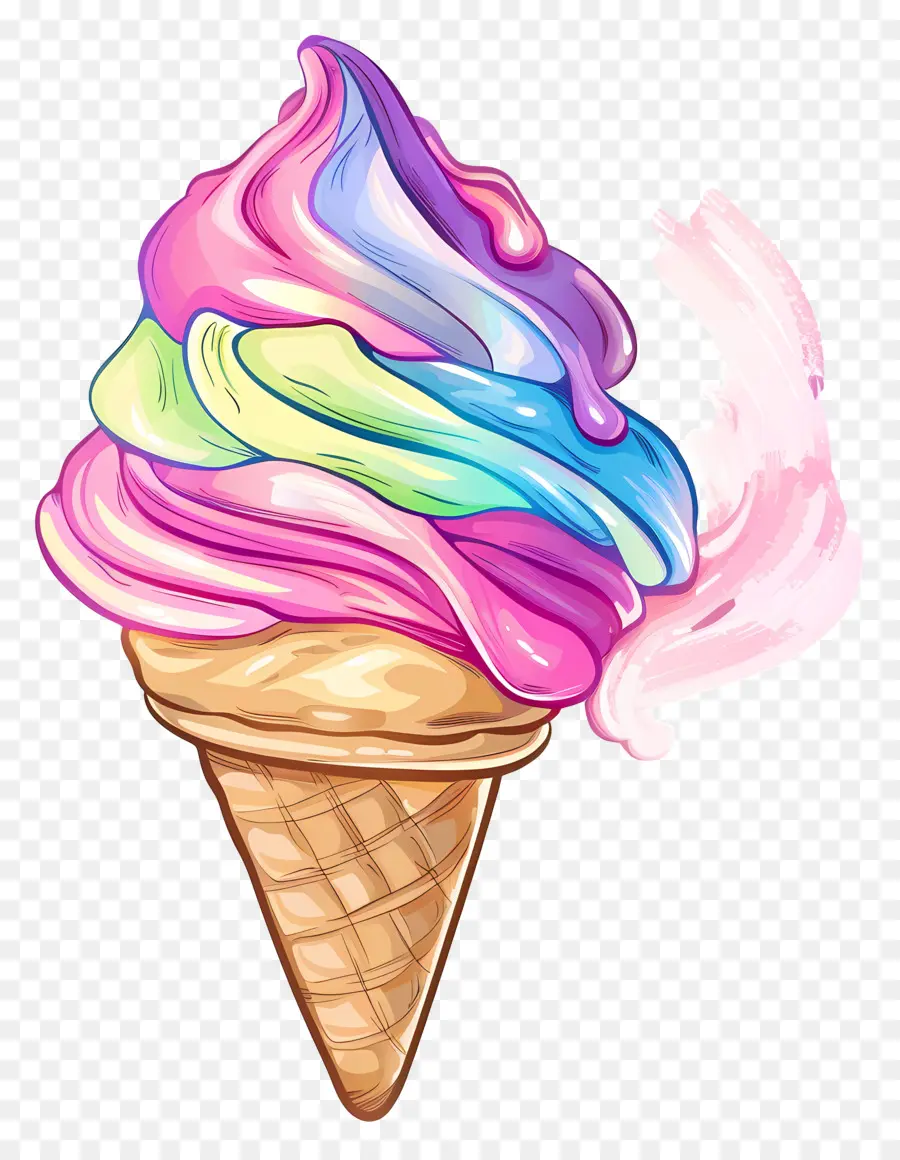 Cono De Helado，Postre PNG