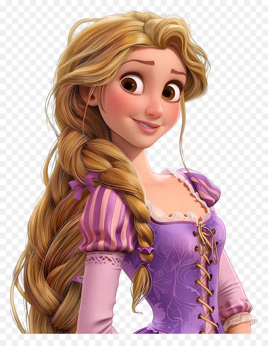 Princesa Rapunzel，Chica Rubia De Dibujos Animados PNG