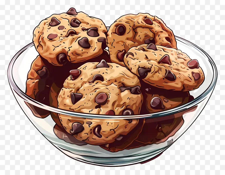 Galletas Con Chispas De Chocolate，Postre PNG