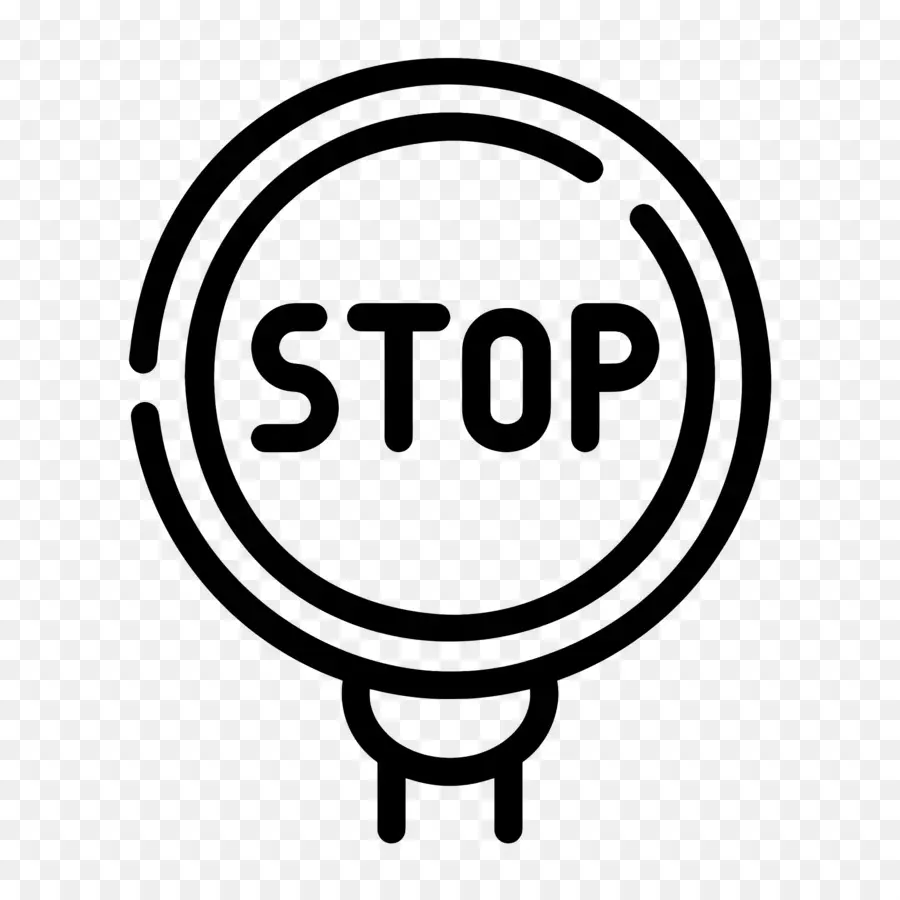 Señal De Stop，Círculo PNG