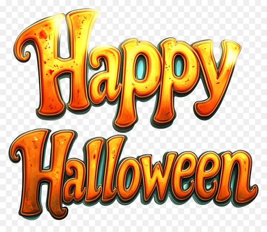 Feliz Halloween，Texto De Feliz Halloween PNG