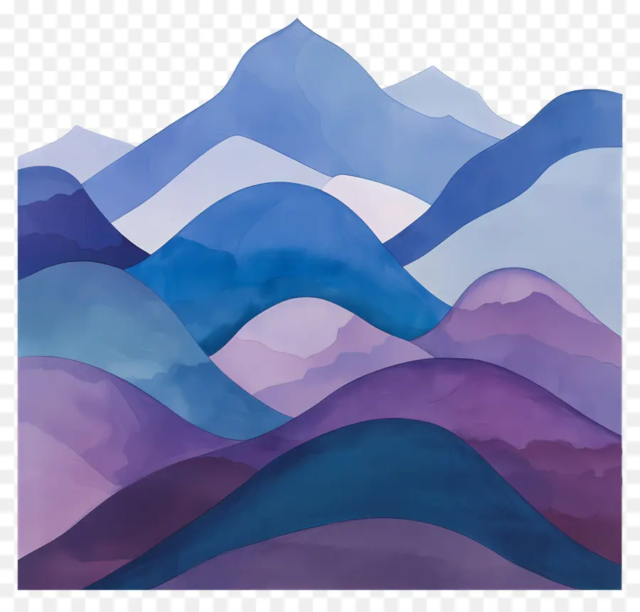 Montañas，Montañas Azules Y Moradas PNG