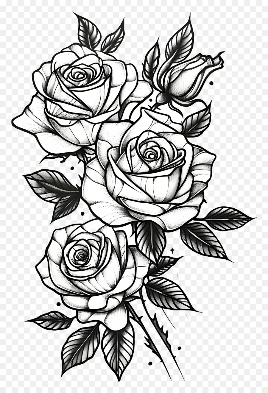 Tatuaje De Rosas，Ramo De Flores PNG