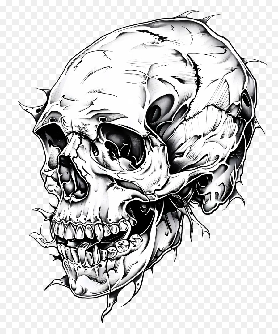 Tatuaje De Calavera，Cráneo PNG