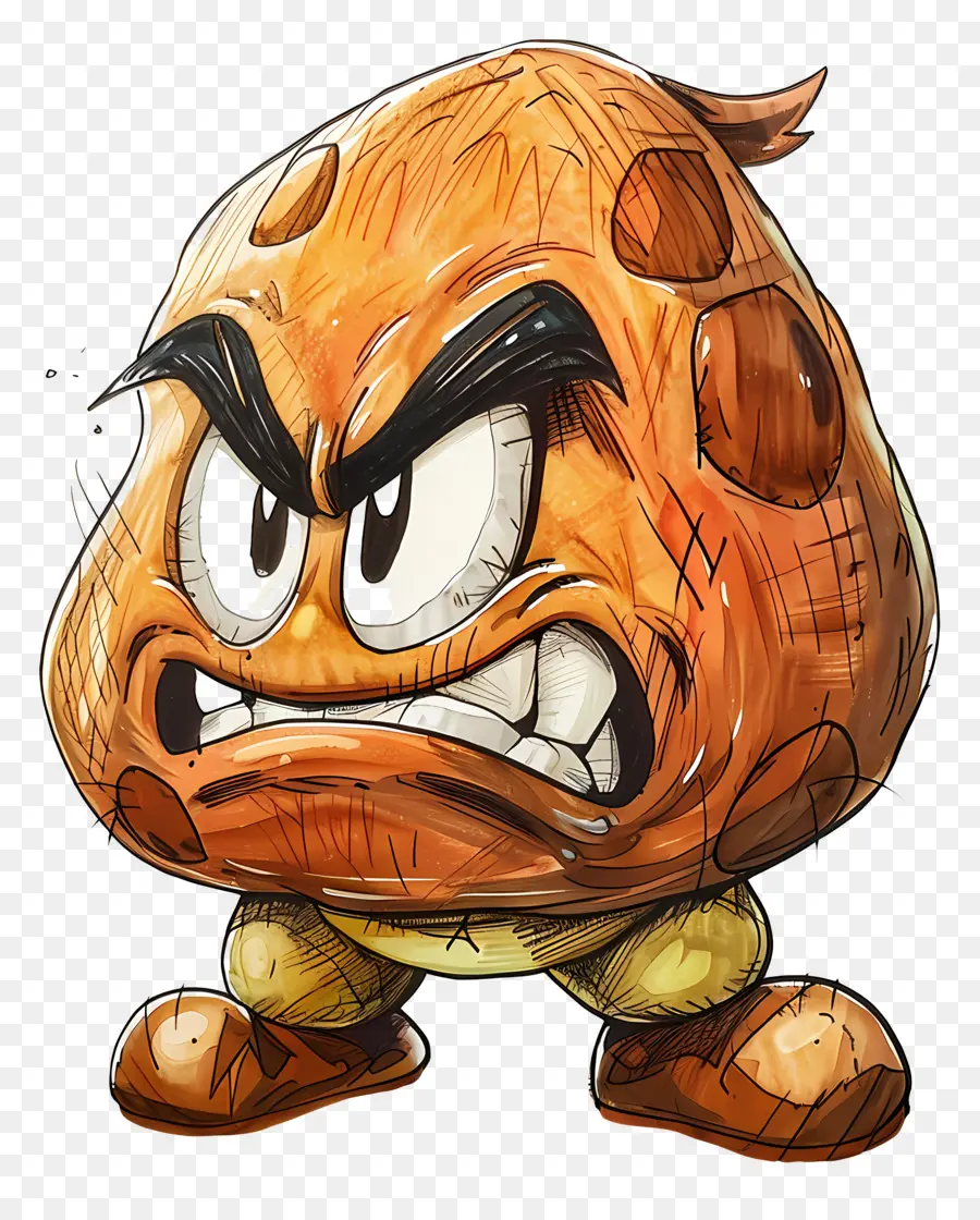 Goomba，Personaje Enojado PNG