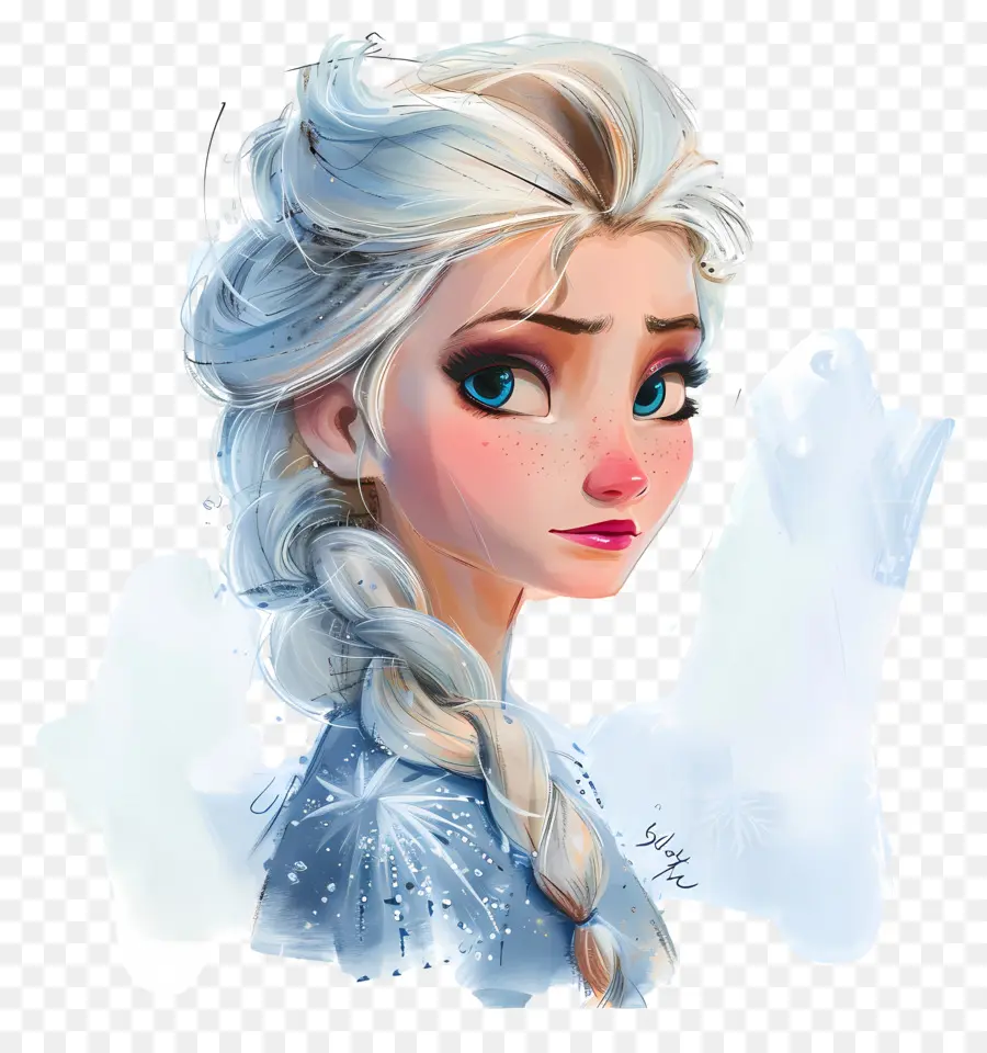 Princesa Elsa Congelada，Chica Rubia PNG