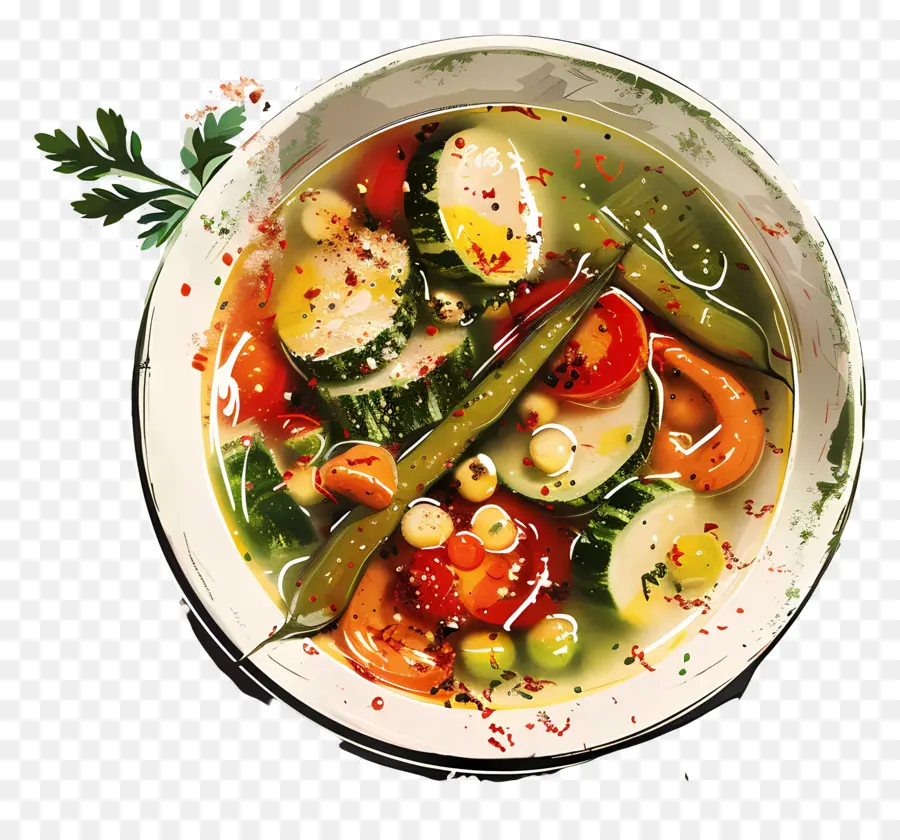 Sopa De Verduras，Tazón De Sopa PNG