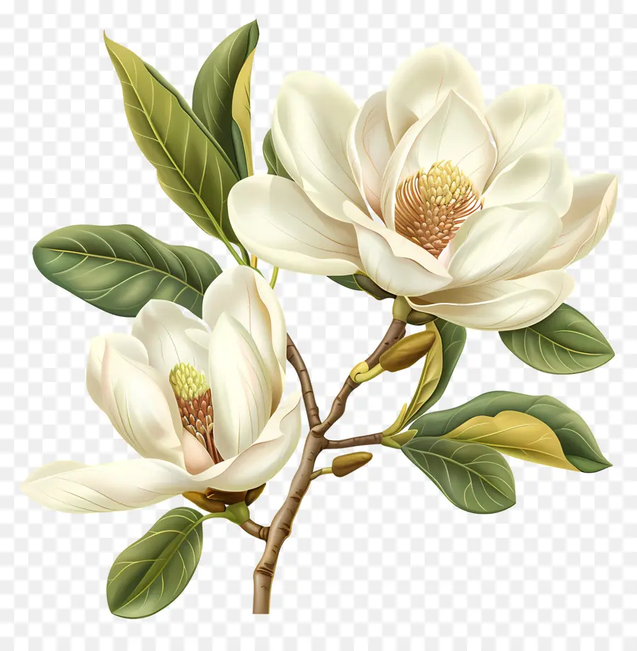 Flores De Magnolia Blanca，Flores Blancas PNG