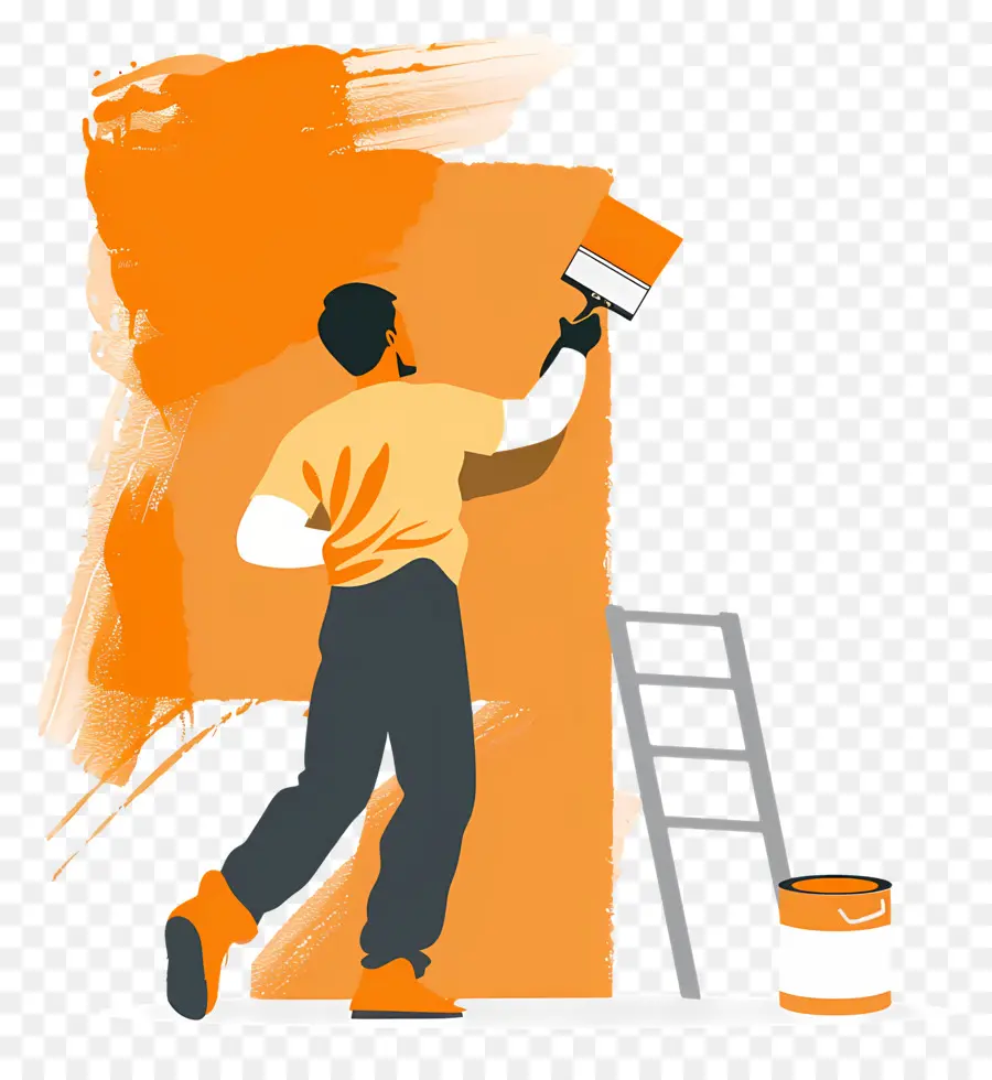 Pintor Pintando，Hombre Pintando PNG