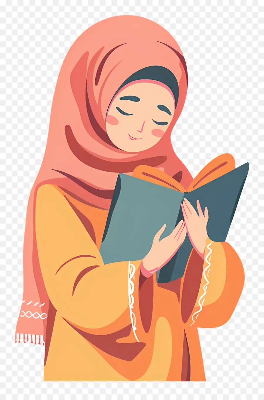 Chica Hijab Sosteniendo Libro，Libro De Lectura De Mujer PNG