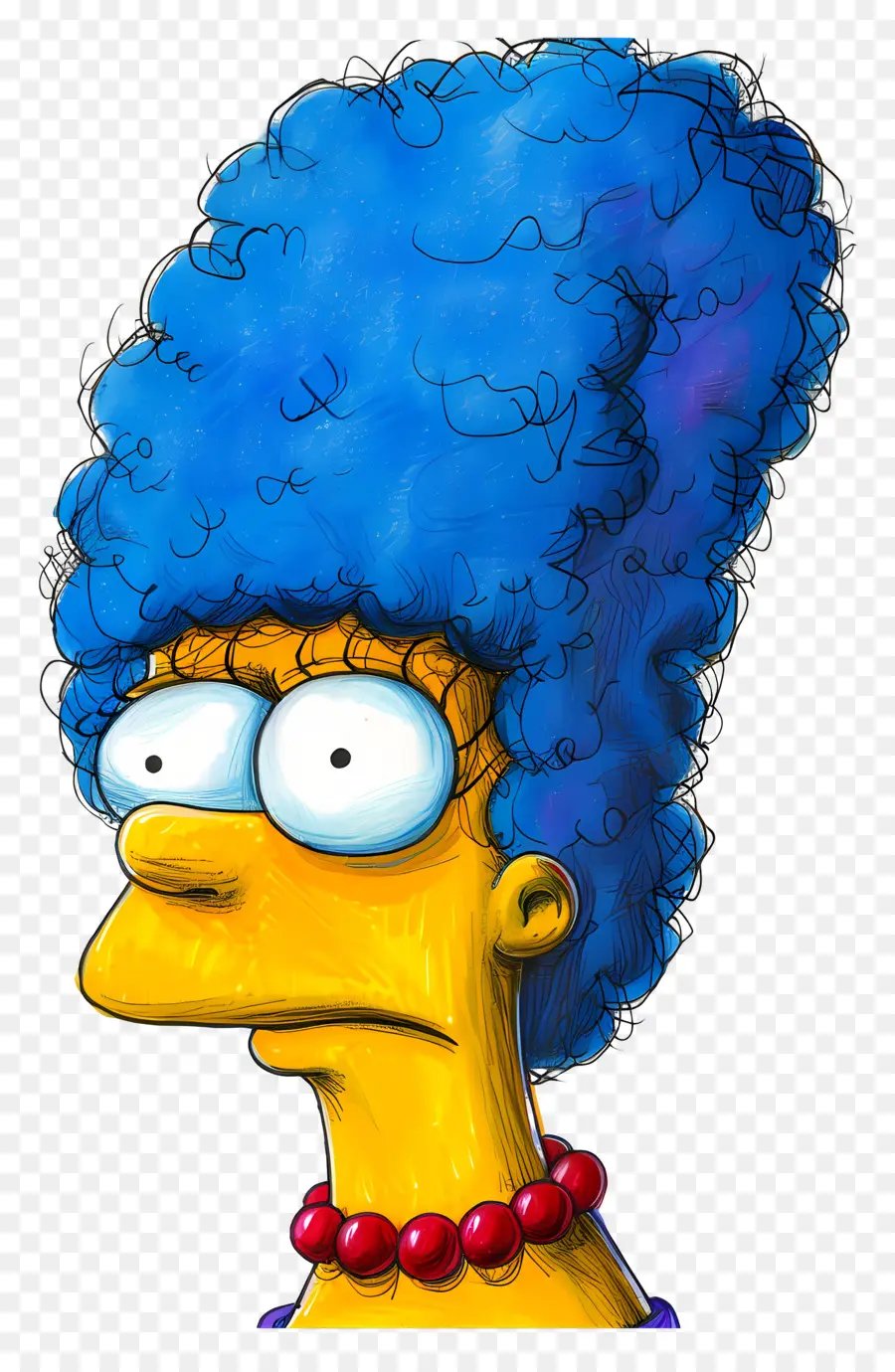 Marge Simpson，Personaje De Dibujos Animados De Pelo Azul PNG