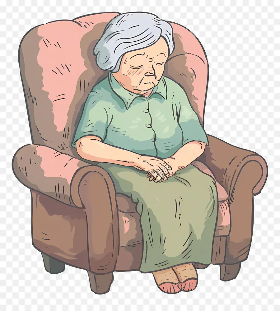 Anciana Cansada，Mujer Anciana PNG