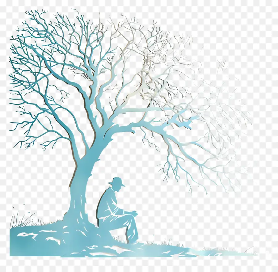 Viejo，Hombre Bajo El árbol PNG