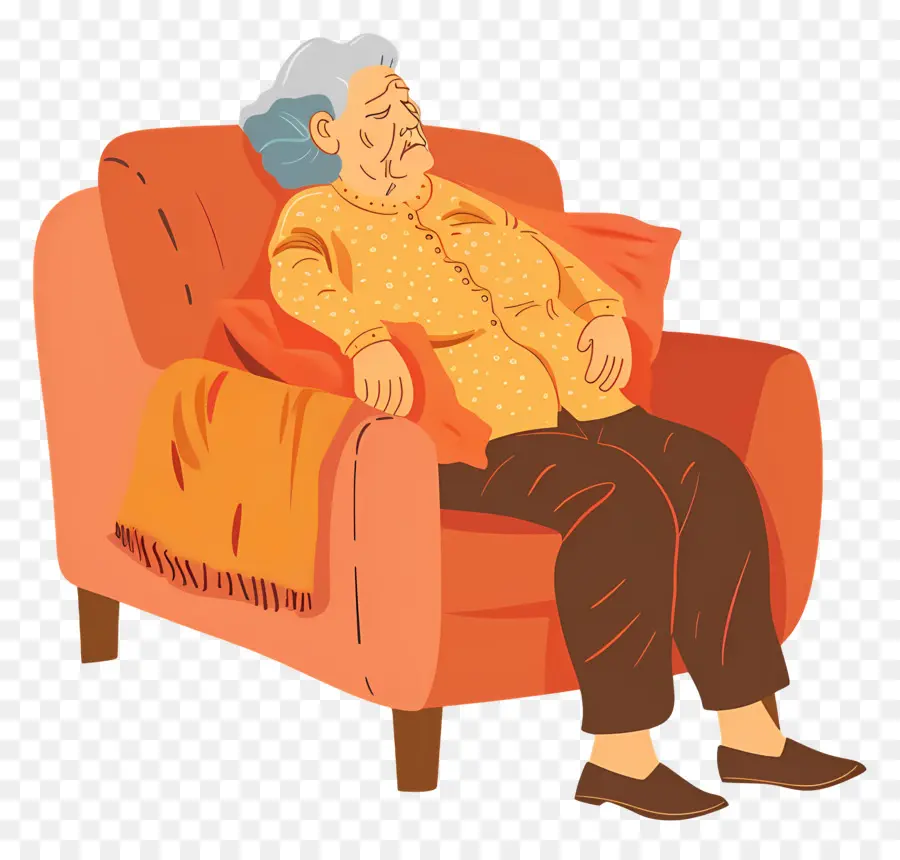 Anciana Cansada，Mujer Anciana PNG