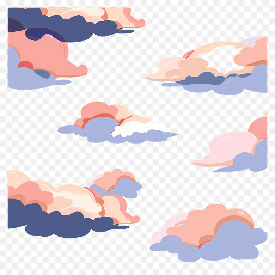 Nubes，Nubes Coloridas PNG