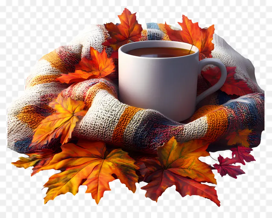 Otoño Acogedor，Taza PNG