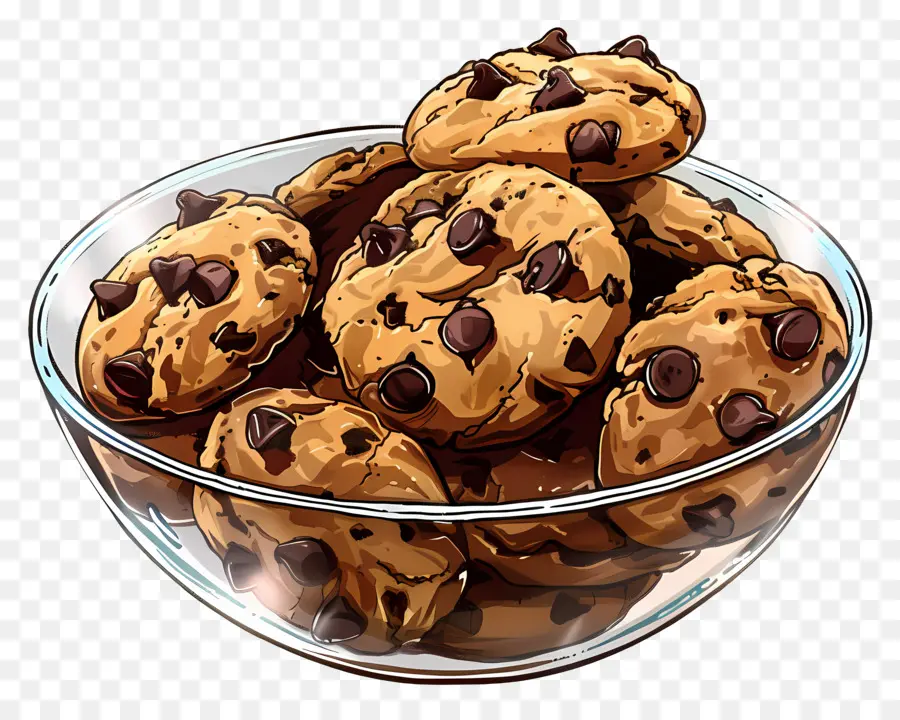 Galletas Con Chispas De Chocolate，Postre PNG