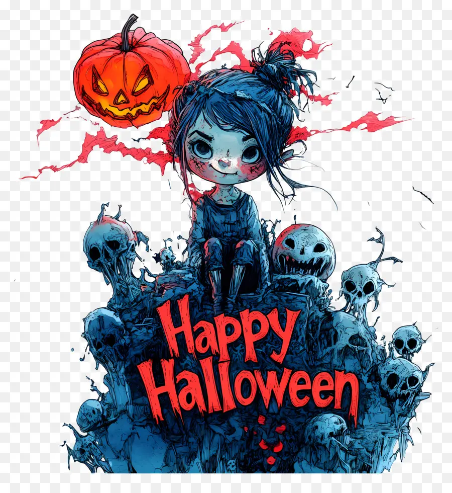 Feliz Halloween，Chica De Halloween PNG