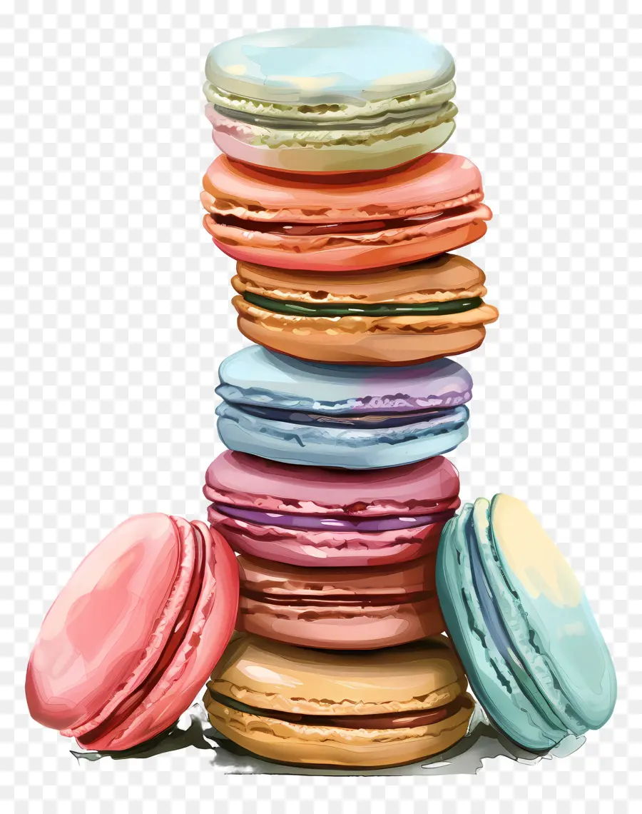 Pila De Macarrones，Macarrones PNG