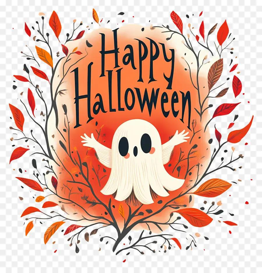 Feliz Halloween，Fantasma De Halloween PNG