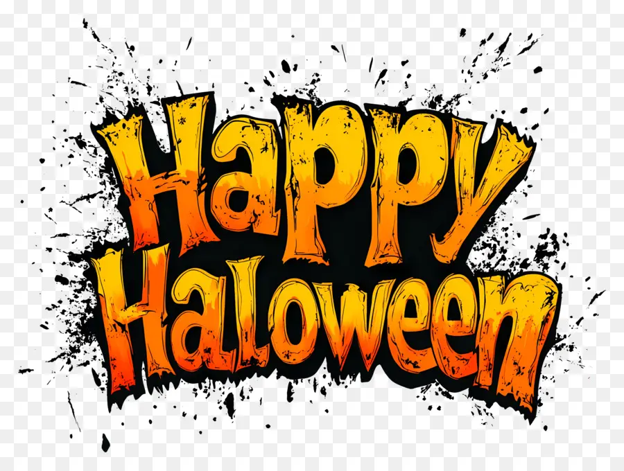 Feliz Halloween，Texto De Feliz Halloween PNG