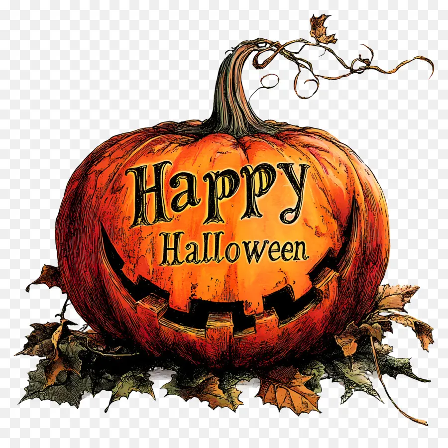 Feliz Halloween，Calabaza PNG