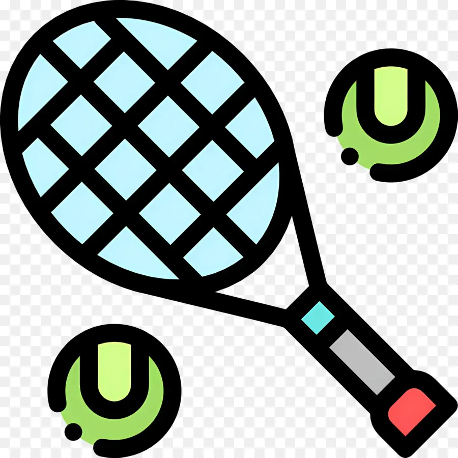 Raqueta De Tenis，Raquetas De Tenis Y Pelota PNG