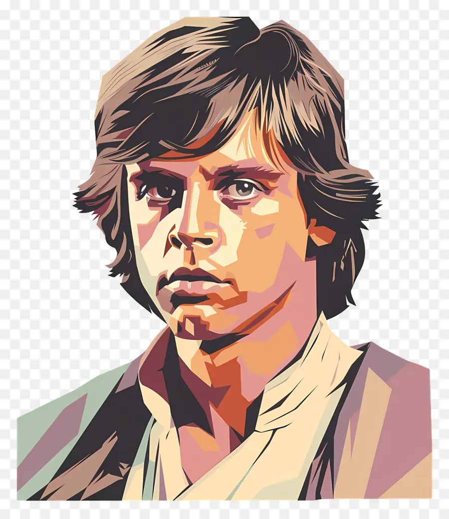 Lucas Skywalker，Retrato De Personaje PNG