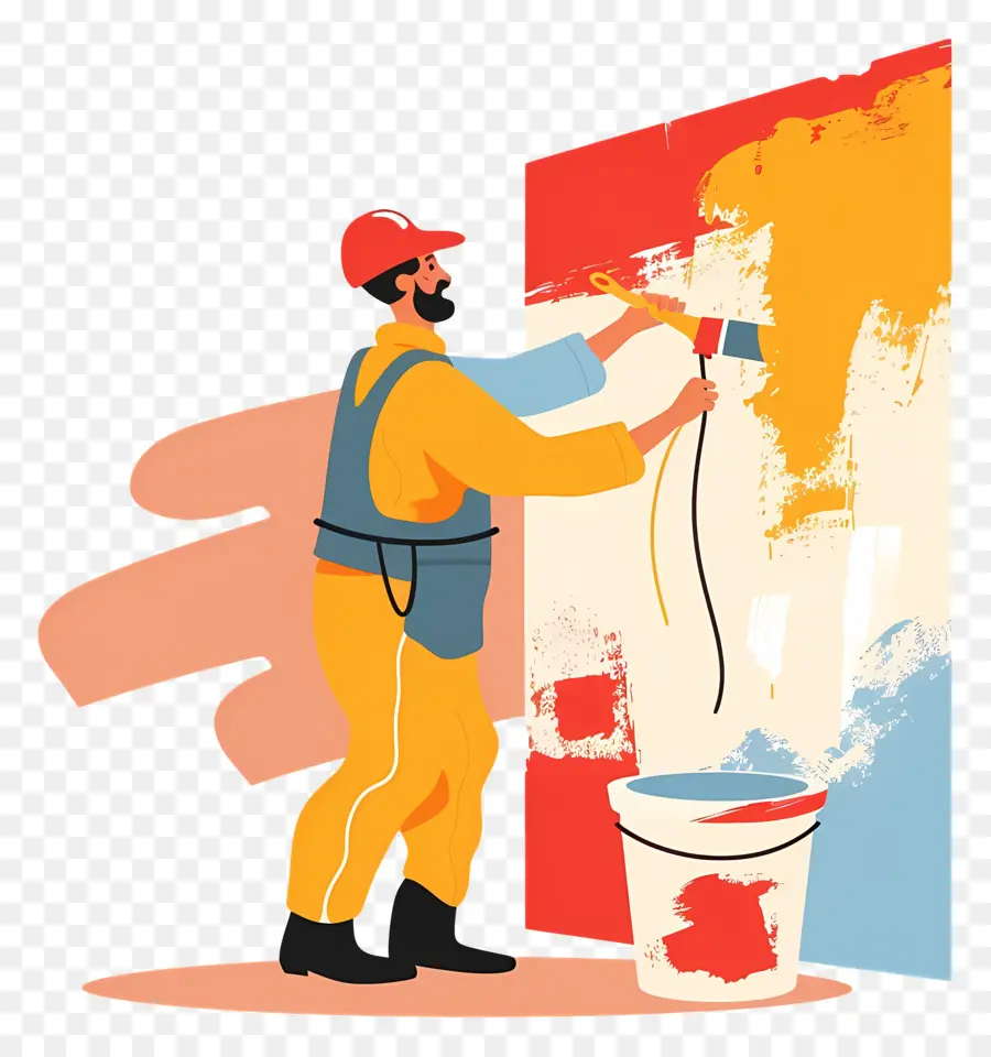 Pintor Pintando，Pintor PNG