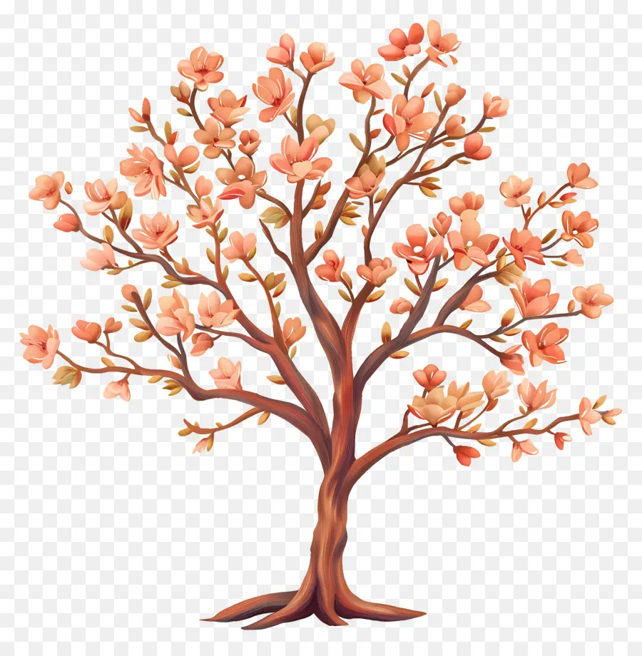 árbol Floreciente，Flores PNG