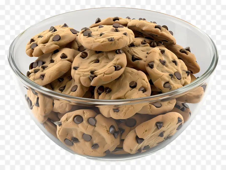 Galletas Con Chispas De Chocolate，Bol PNG