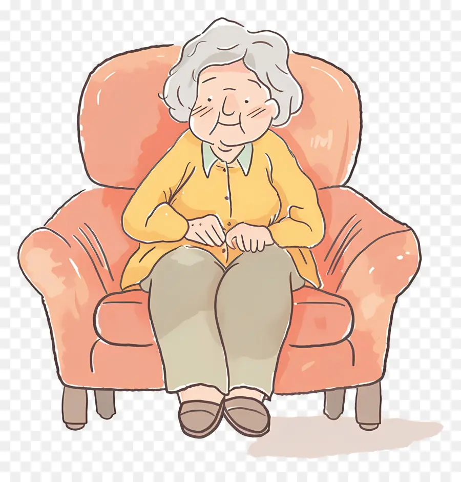 Anciana Cansada，Mujer Anciana PNG