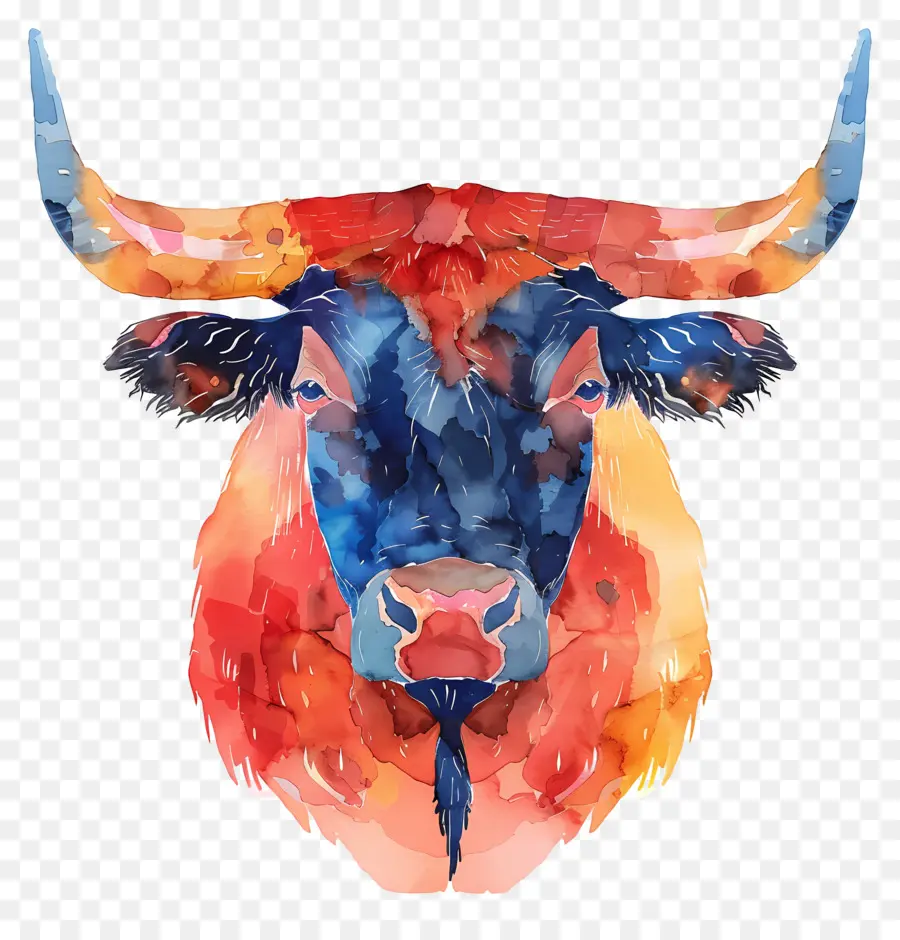 Cara De Toro，Toro Colorido PNG