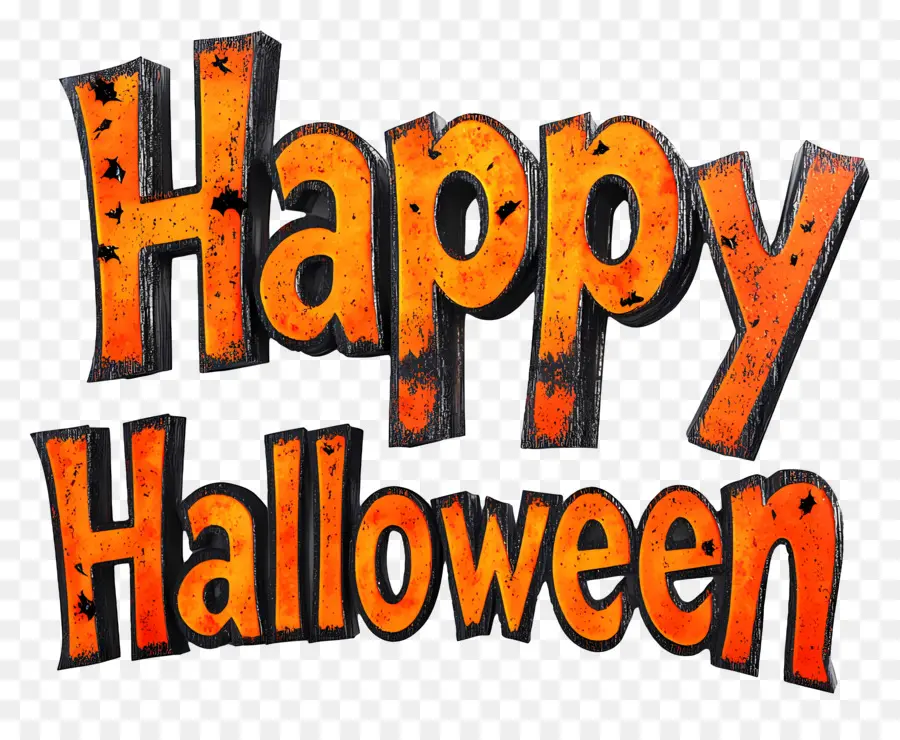 Feliz Halloween，Texto De Feliz Halloween PNG