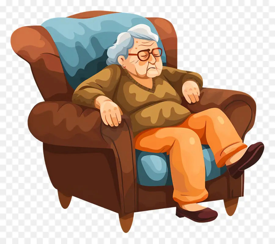 Anciana Cansada，Mujer Anciana PNG