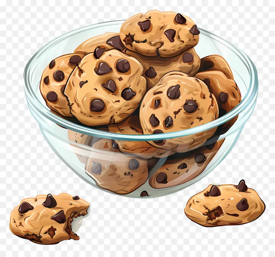 Galletas Con Chispas De Chocolate，Postre PNG