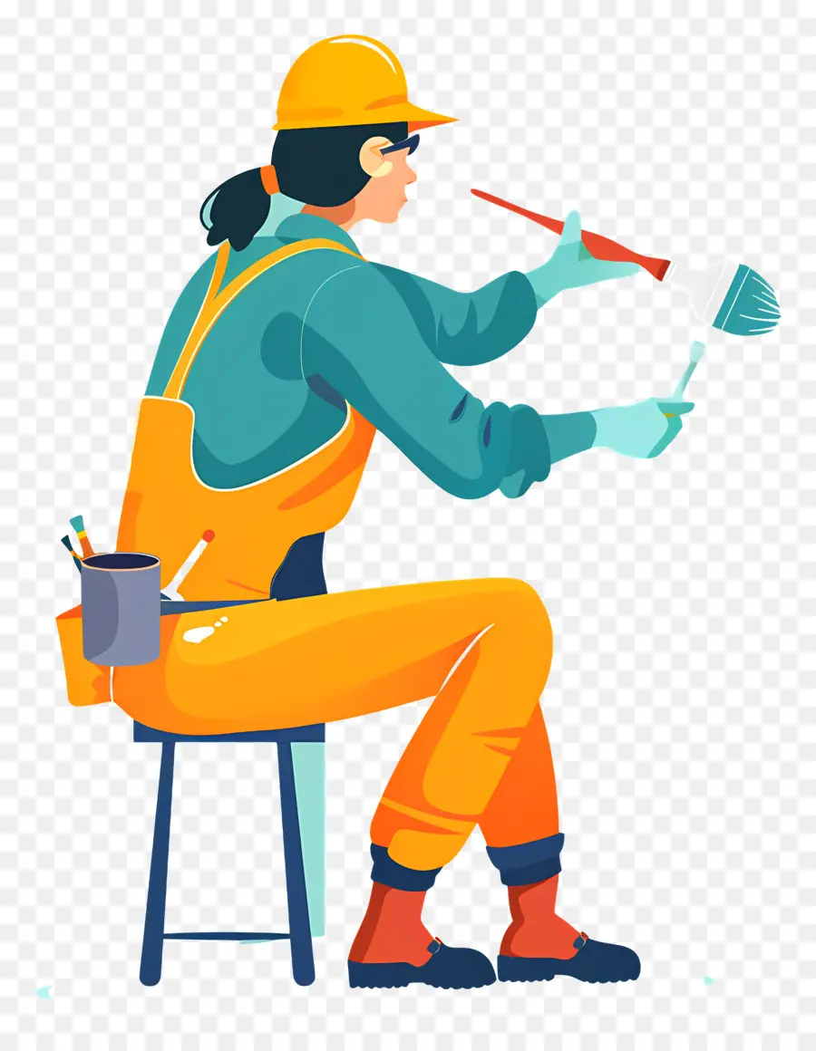 Pintor Pintando，Pintor PNG