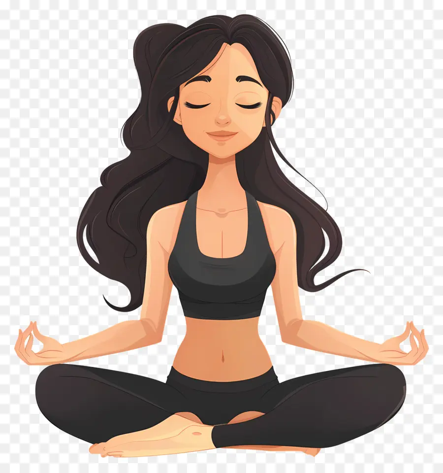 Meditación Yoga Chica，Postura De Yoga PNG