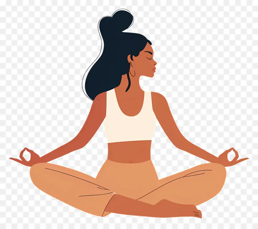 Meditación Yoga Chica，Mujer Meditando PNG