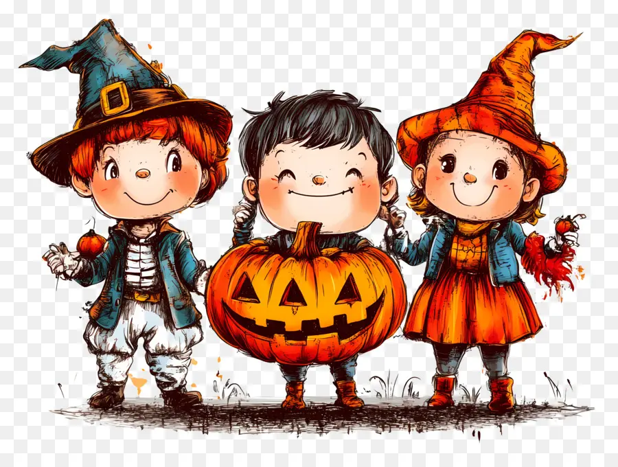 Feliz Halloween，Niños De Halloween PNG