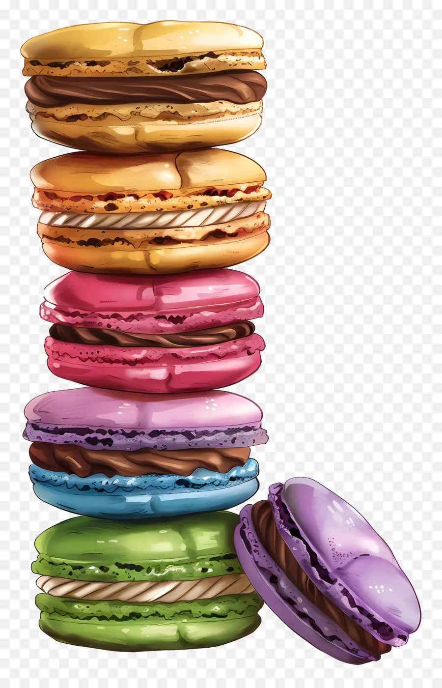 Pila De Macarrones，Macarrones PNG