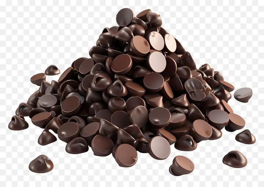 Chispas De Chocolate，Oscuro PNG