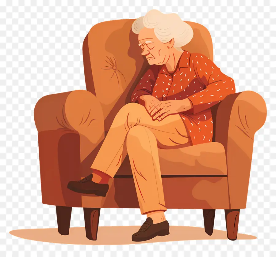 Anciana Cansada，Mujer Anciana PNG